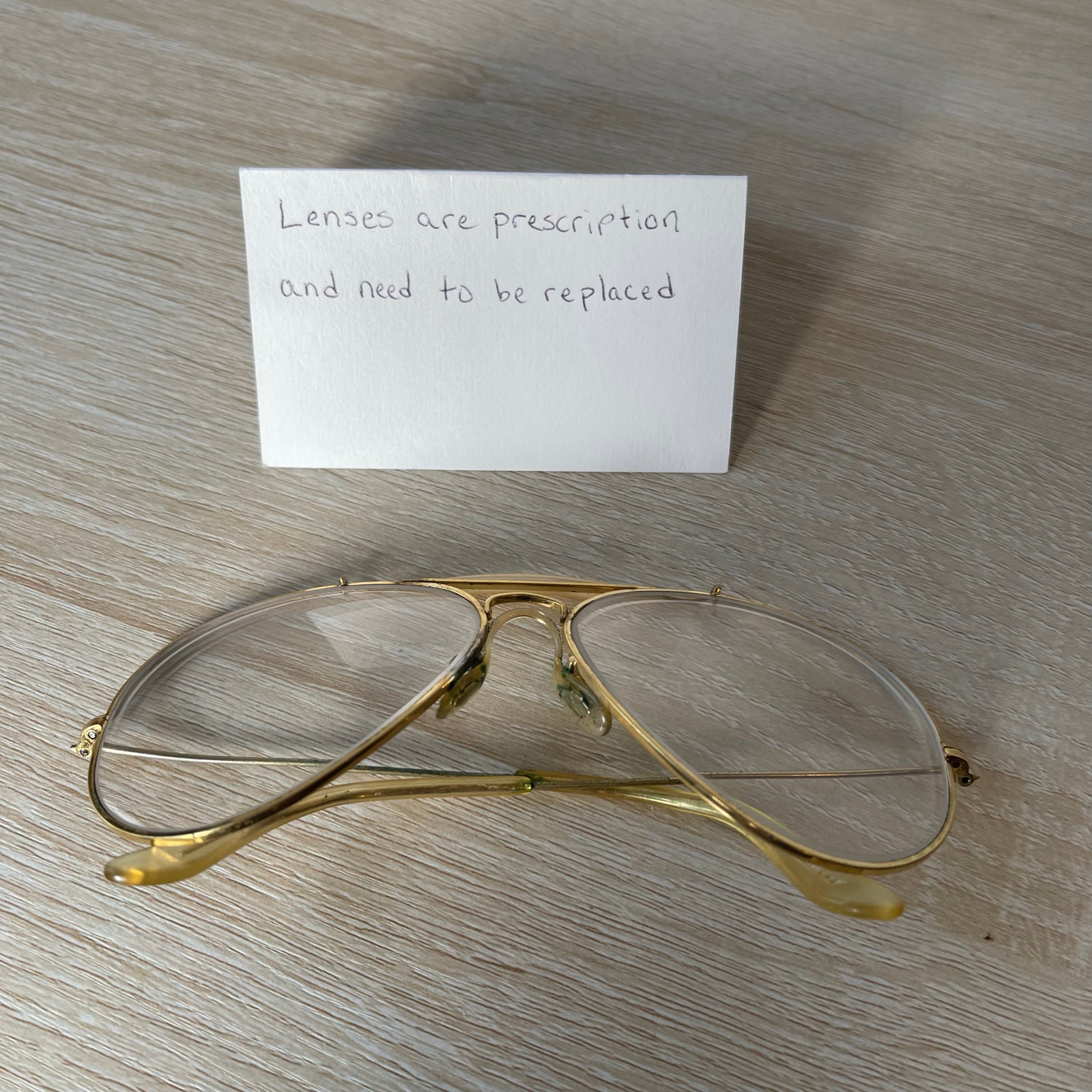 Vintage B&L Ray-Ban Usa Lic Aviators Sunglasses Outdoorsman Gold Frames 58-16